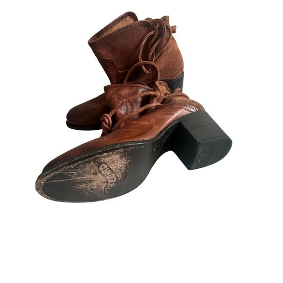 FREEBIRD Caden Tan Brown Leather Laceup Ankle Western Boots Size 10 - Picture 4 of 8
